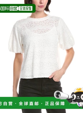 自营Vince Camuto Puff Sleeve Top - white 美国奥莱直发