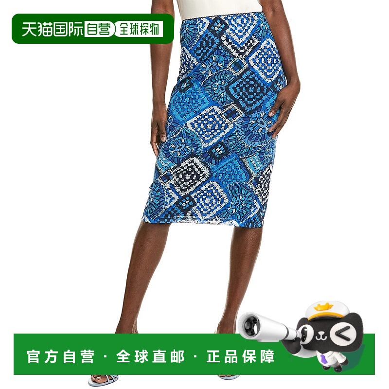 自营Jade by Johnny Was Lizandrea Midi裙子-蓝色 美国奥莱直发