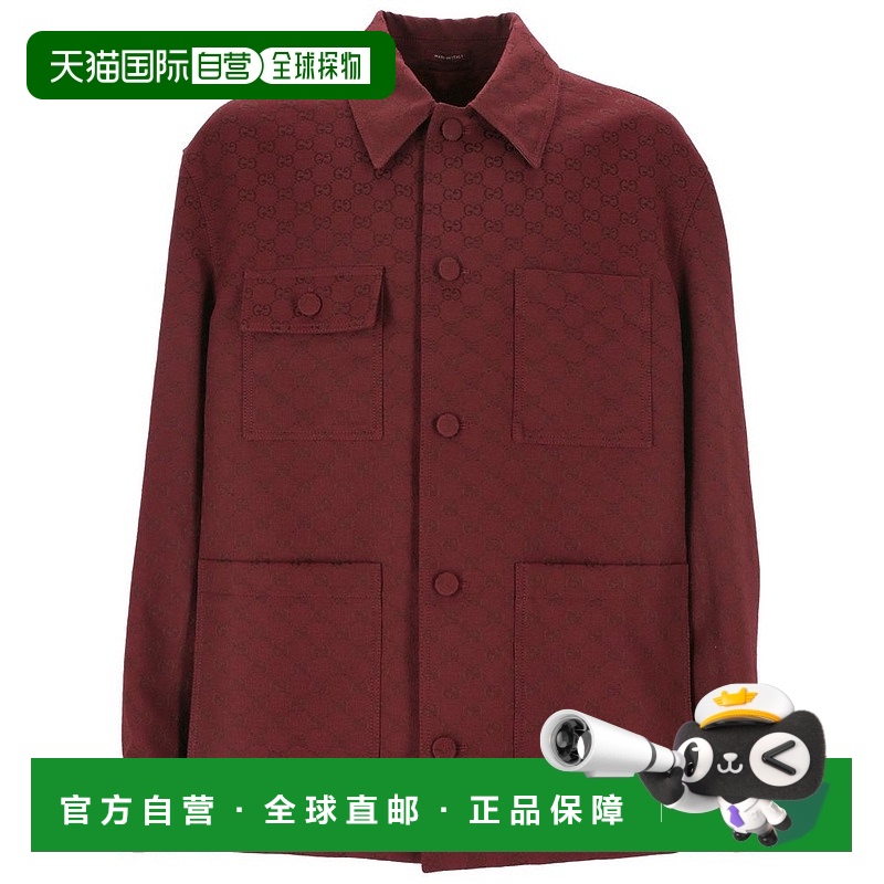 1h可退 香港直邮潮奢 Gucci 古驰 男士 长袖休闲夹克 800792Z8BU1