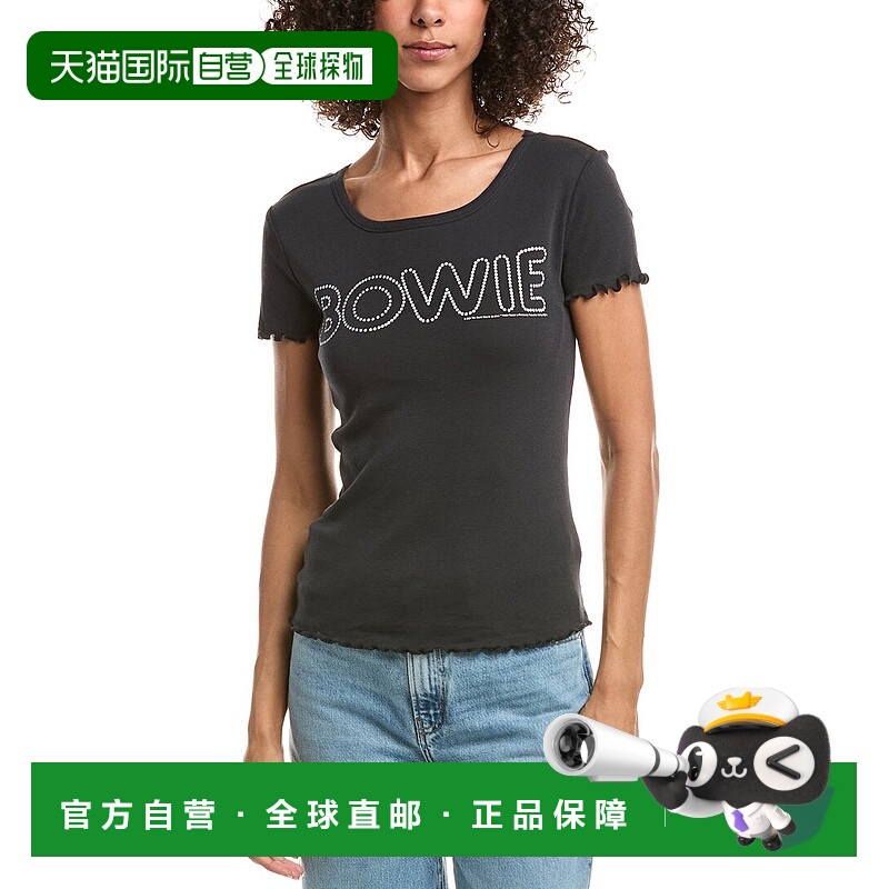 自营Chaser David Bowtie Glitter Soft Baby Rib Issaa T-Shirt