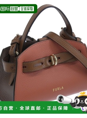 自营 FURLA 女士单肩包 两用包 手提包 Outlet 产品 皮革 红色多
