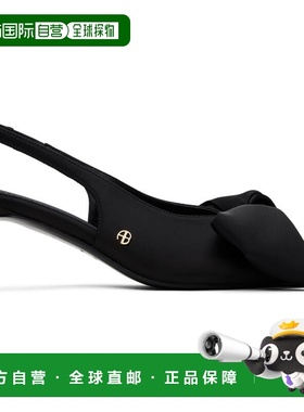 1h可退 香港直邮潮奢 ANINE BING 女士 黑色 Nina 高跟鞋 A141045