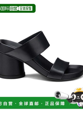 自营AGL Jane H Croisette Leather Slide - nero 美国奥莱直发