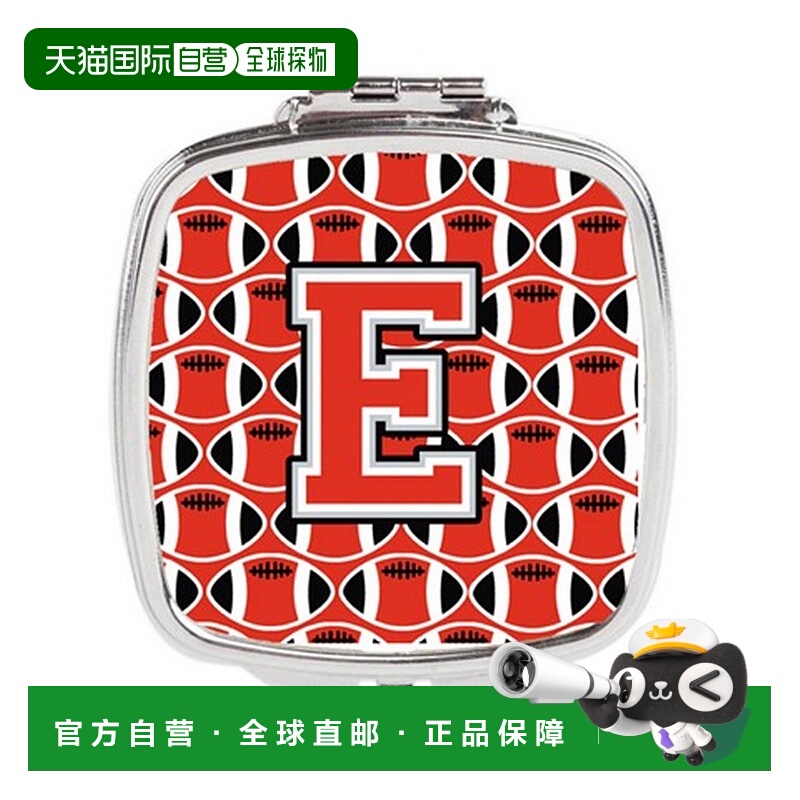 自营 Carolines Treasures CJ1067-ESCM 字母 E 足球猩红色正品