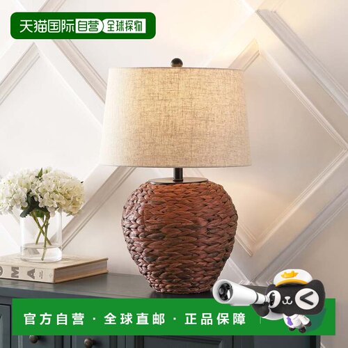 自营jonathan yAlaro 24.5 英寸香蕉叶篮 LED 台灯 - 深棕色 美国