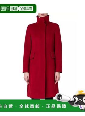 1h可退 【美国直邮】Akris punto 长款羊毛混纺大衣 女装毛呢外套