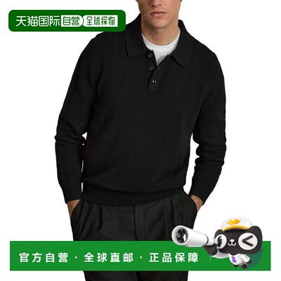 自营Reiss Kingsley半纽扣羊毛上衣-黑色 美国奥莱直发