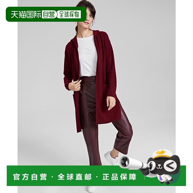 美国直邮Charter Club 女士羊绒毛衣开衫背心羊毛连帽内搭