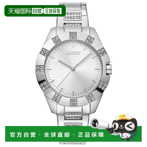 自营DKNY女士36mm晚装手表DK1L019M0015-银色 美国奥莱直发
