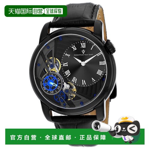 自营Christian Van Sant Men's Black dial Watch - black 美国奥