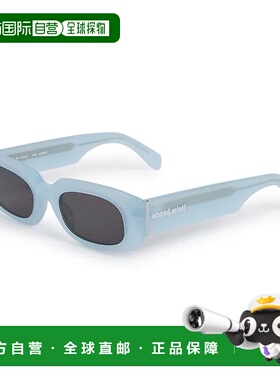 自营Palm Angels Sunglasses Oval Full Rim, Black Frame And Da