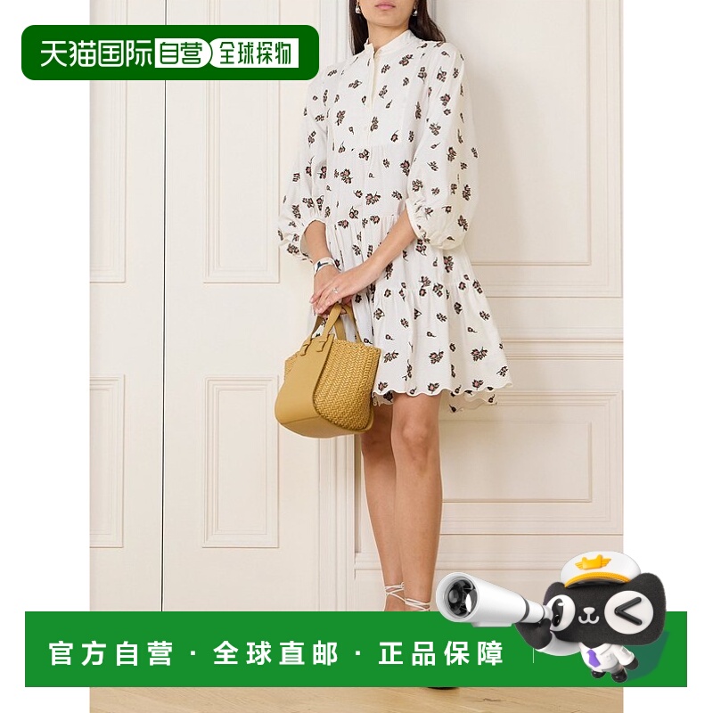 1h可退 香港直邮潮奢 Erdem 女士 刺绣棉混纺迷你连衣裙 F24VC0D1