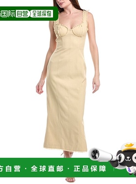 自营 Misha Elianna黄色礼服连衣裙 直发美国奥莱