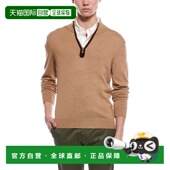 Merino 自营Bruno Zip Plaited Mock Wool Magli Neck Sweate