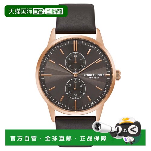 自营Kenneth Cole Men's Classic 44mm Quartz Watch - grey 美国
