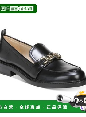 自营Sam Edelman Christy Loafer女式黑色皮革舒适鞋GAL399-黑色
