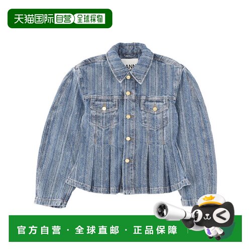 自营ganniBlue Regular Fit Denim Jacket - blue 美国奥莱直发