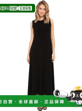 自营 Norma Kamali长袖连衣裙女式黑色弹性无袖A字型UPS734-黑色