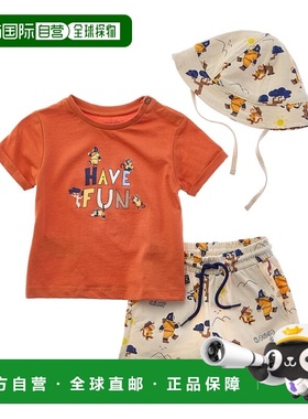 自营Mayoral 3pc Fun Print Outfit - orange 美国奥莱直发