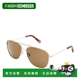 自营Fossil Men's Aviator Sunglasses - gold 美国奥莱直发