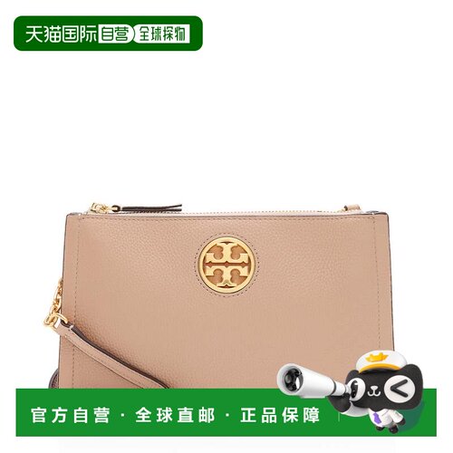 自营Tory Burch Carson皮革斜挎包-粉红色 美国奥莱直发