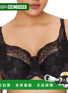 自营Panache 女式 Clara 侧支撑文胸 - 炭灰色 / 黑色 美国奥莱直