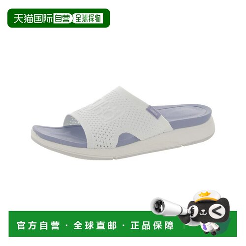 自营Women's Ryka Thrive Sandals White Blue Slip On Open Toe