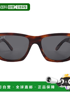自营ray-banRay Ban Carlos Polarized Black Rectangular Unisex