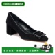 女鞋 自营J.McLaughlin 美国直发奥莱 Pump Black Feodora Suede