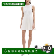 自营 theory女式圆领无袖迷你连衣裙-白色 美国奥莱直发