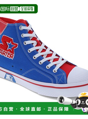 自营 Starter男式Tradition 71 Hi Canvas高帮休闲运动鞋-蓝色/红