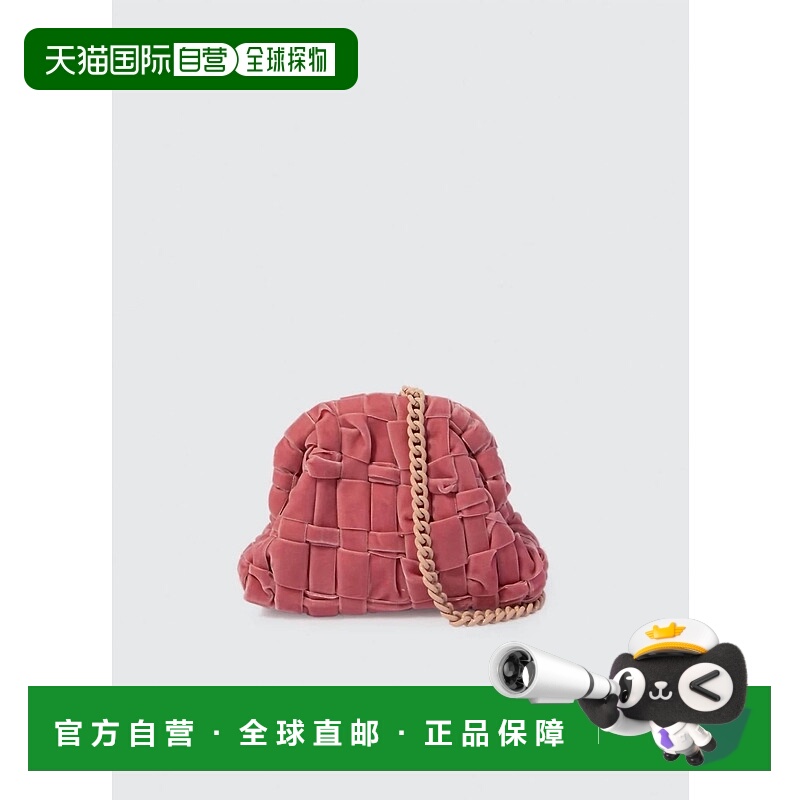 自营maria la rosa玫瑰色女式天鹅绒迷你游戏手包 美国奥莱直发