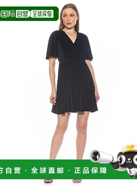 alexia admorOakless 天鹅绒连衣裙 - 黑色 【美国奥莱】直发