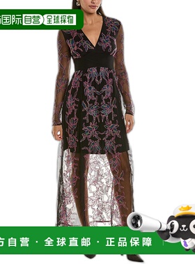 French Connection Emilia 刺绣长裙 - 黑色 【美国奥莱】直发