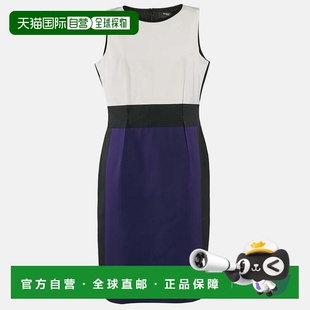 自营Paule Ka Multicolor Synthetic Color-Block Knee-Length Sl