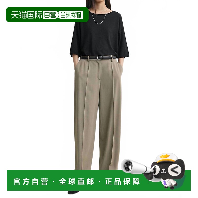 自营totemeWide Fluid Trousers In Taupe - taupe 美国奥莱直发