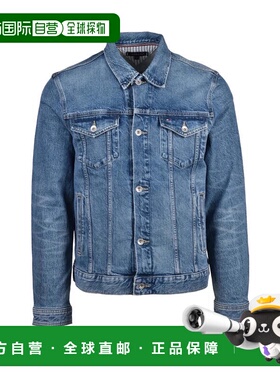 自营tommy hilfigerLight Blue Cotton Elastane Men Denim Jacke