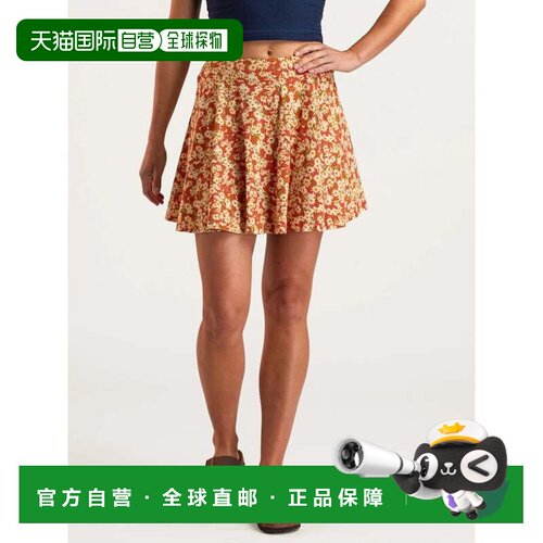 自营toad&coToad & Co Birdie a线Skort女士多芒果雏菊野外印花GB