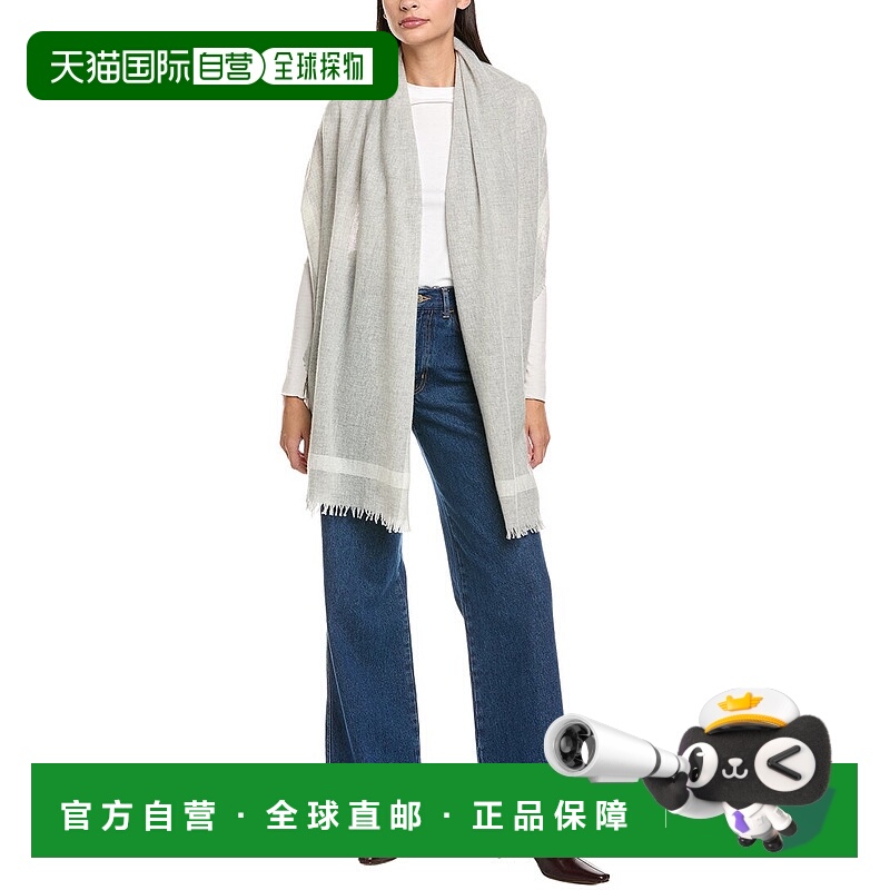 自营Vince Lightweight Border Stripe Wool & Cashmere-Blend Wr