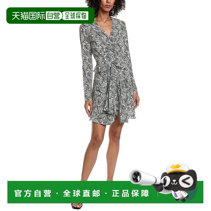 自营Isabel Marant丝绸混纺迷你连衣裙-黑色 美国奥莱直发包臀裙