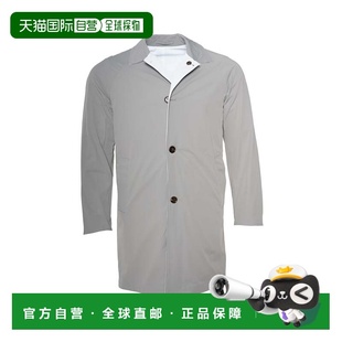 自营kitonKired Kim Solid Nylon Reversible Button Up Overcoat