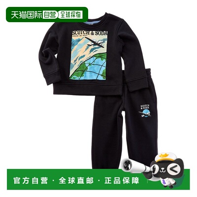 自营Scotch & Soda 2pc Sweatshirt & Jogger Set - black 美国奥