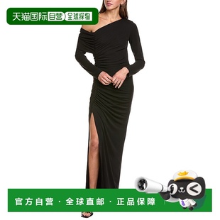 Ruiz black Ruched Dress 美国奥莱直发连衣裙 Maxi 自营Carla