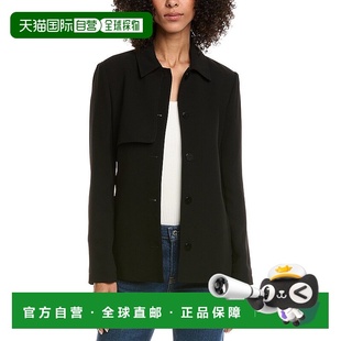 自营Theory Short Trench Coat - black 美国奥莱直发风衣