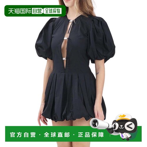 自营pinkoBlack Oliver Cotton Balloon Dress - black 美国奥莱