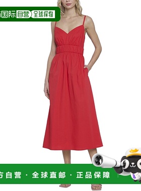 自营 Donna Morgan Midi连衣裙-红色 美国奥莱直发新款