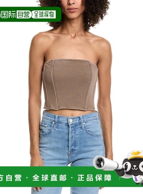 自营Vintage Havana Garment-Dye French Terry Corset Top - bro