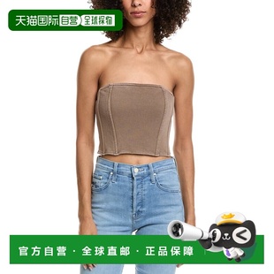 自营Vintage Havana Garment-Dye French Terry Corset Top - bro