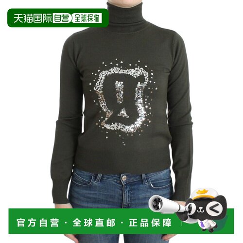 自营John Galliano wool turtleneck Women's sweater - green 美