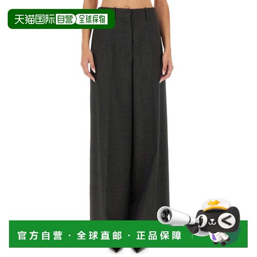 自营givenchy大合身剪裁长裤-灰色 美国奥莱直发阔腿裤西装裤